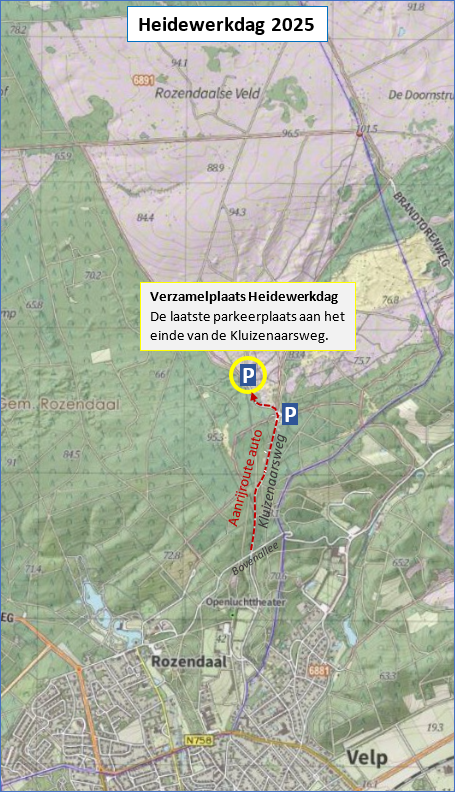 Kaart groot met aanrijroute en duiding locatie